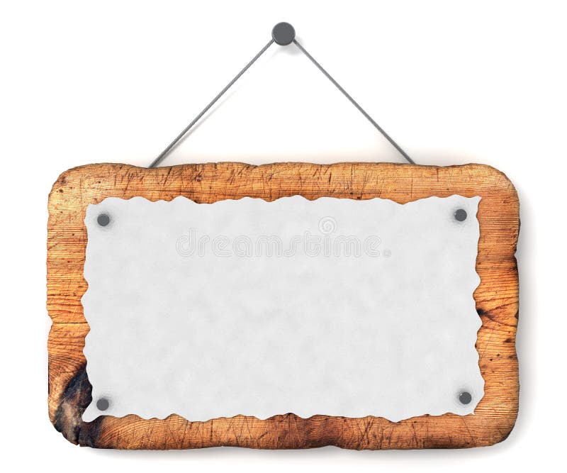 Empty wooden sign royalty free illustration