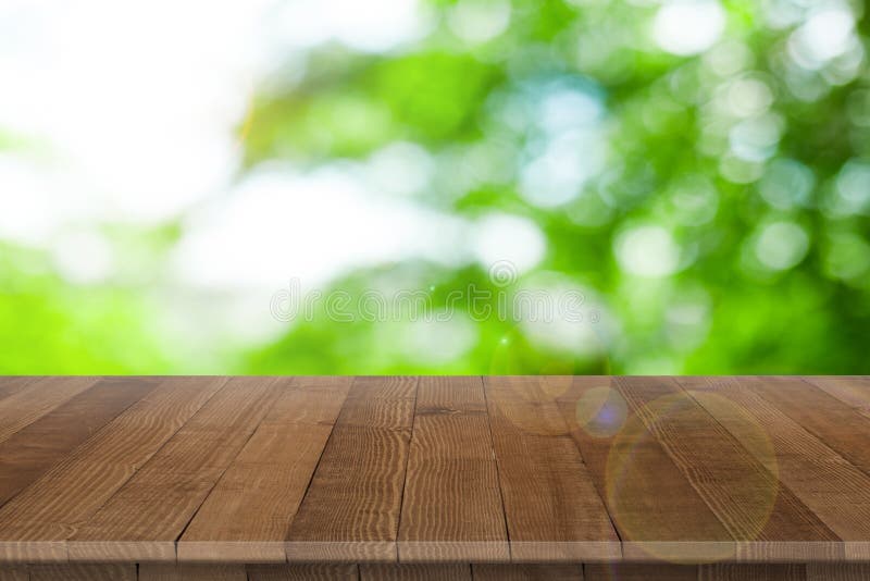 Empty wooden table for product placement royalty free stock images