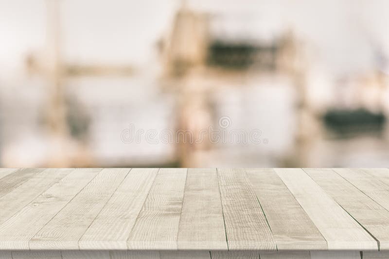 Empty wooden table for product placement royalty free stock images
