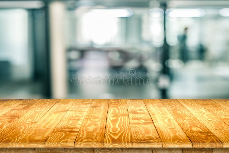 Empty wooden table for product placement royalty free stock images