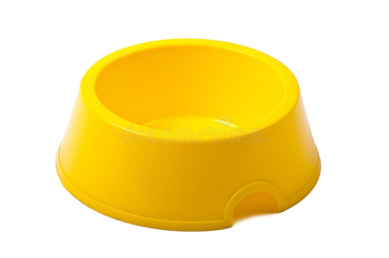 Empty yellow bowl stock photography