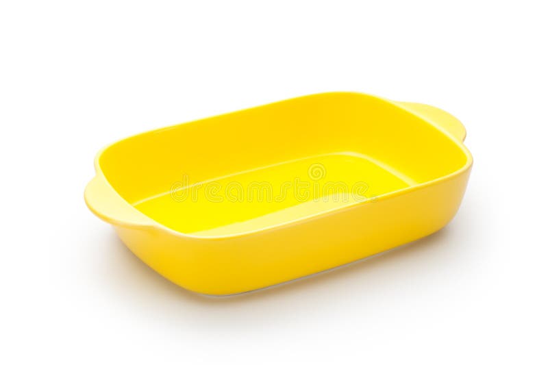 Empty yellow bowl stock image