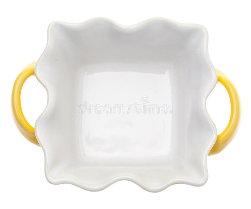 Empty Yellow Cooking Dish royalty free stock photography