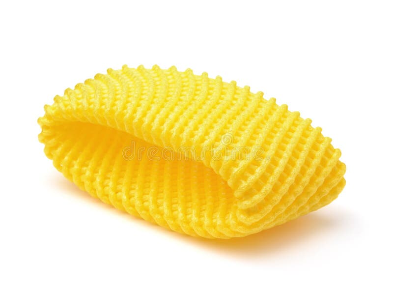 Empty yellow foam fruit net royalty free stock images