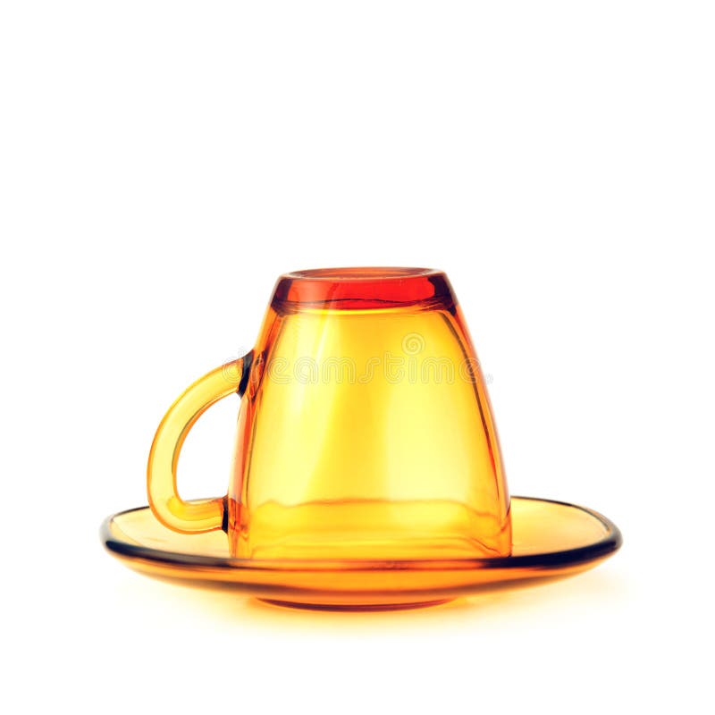 Empty yellow glass mug stock image. Image of dishes, creative 46295577