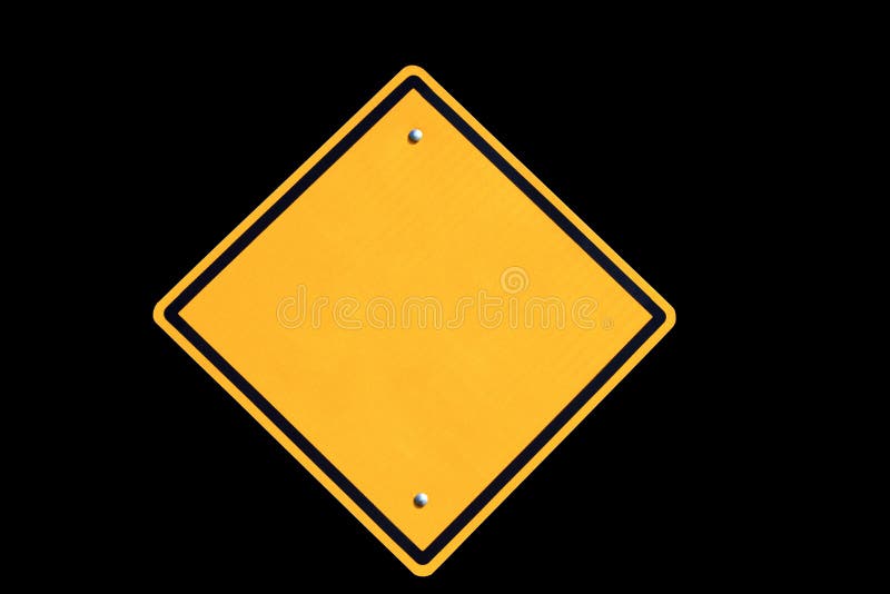 Empty yellow road sign royalty free stock images