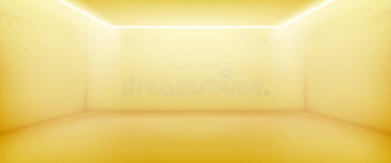 Empty Yellow Room. 3d Studio Background Stock Vector - Illustration of