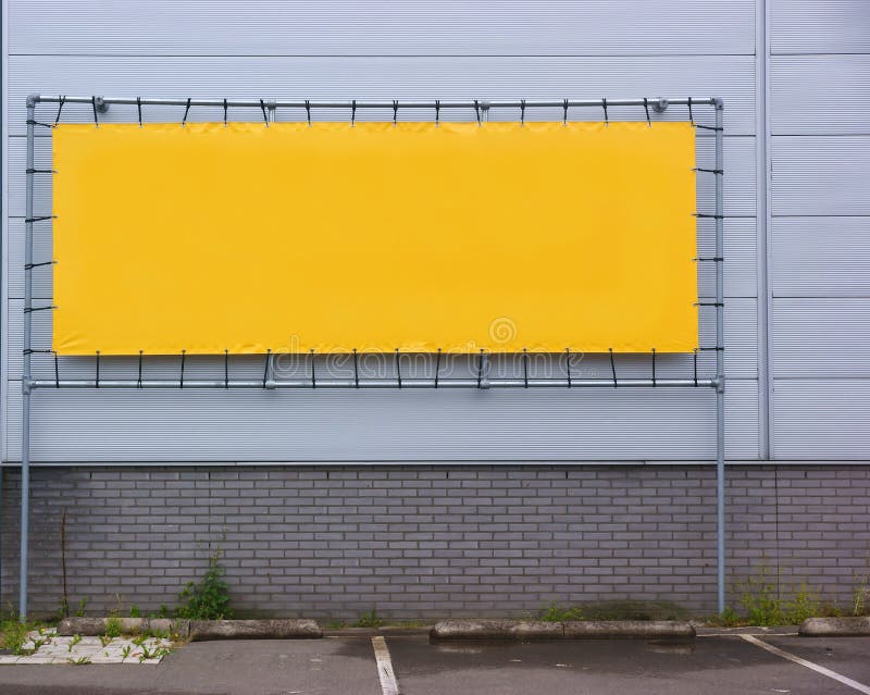 Empty yellow sign stock image