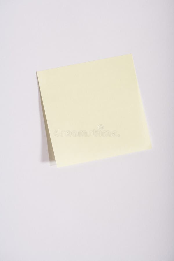 Empty yellow sticky note stock images