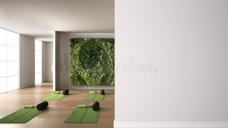 The Yoga Studio room of a beautiful bright modern style house. AI