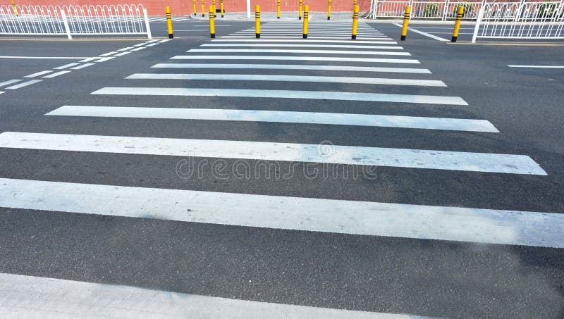 Empty zebra crossing royalty free stock photos