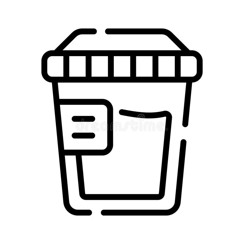 En anpassbar konturformatikon som visar urintestbehållare vektor illustrationer
