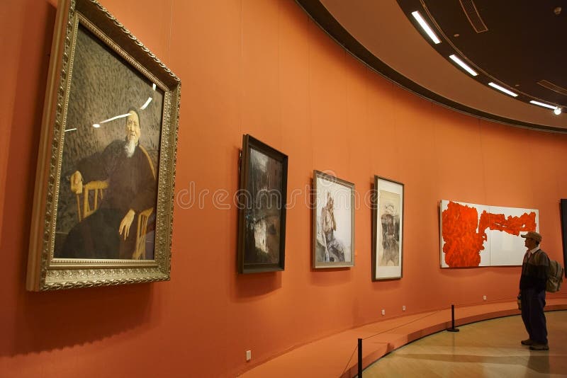 En Asie, la Chine, Pékin, Musée d'Art, la disposition de hall d'exposition, conception intérieure images stock En Asie, la Chine, Pékin, Musée d'Art, la disposition de hall d'exposition, conception intérieure images stock