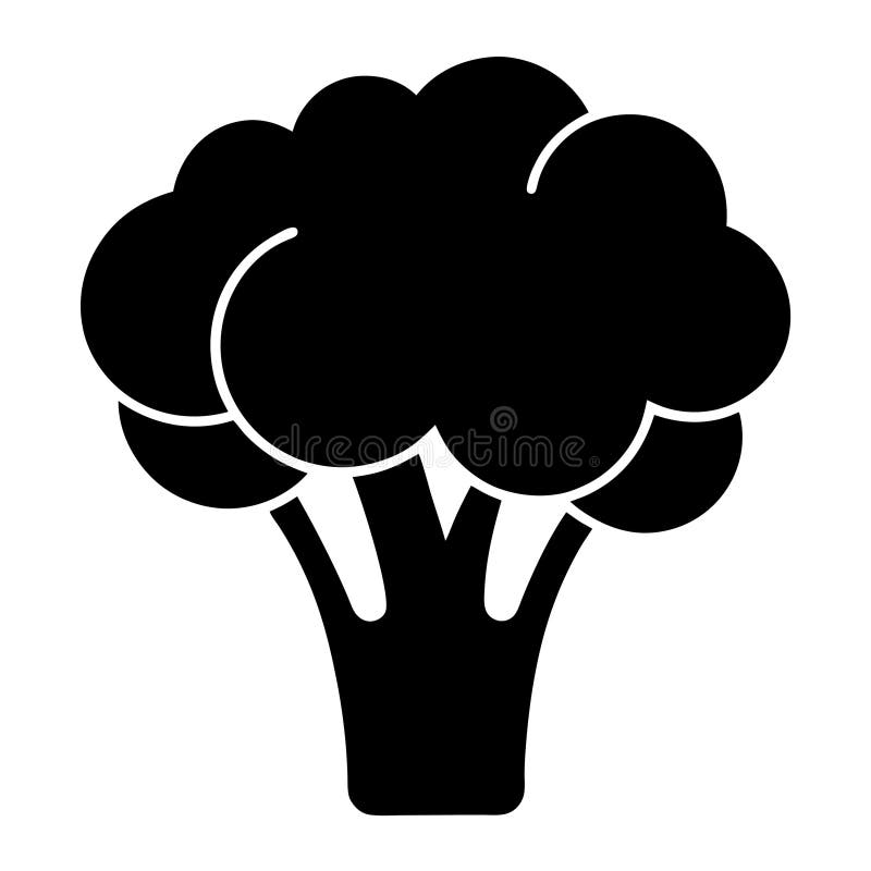 En broccoli-ikon är en förenklad grafisk återgivning av en broccoli-grönsak vektor illustrationer