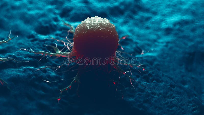 En cancercell royaltyfri illustrationer En cancercell royaltyfri illustrationer