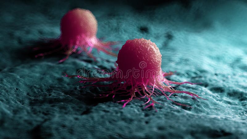 En cancercell royaltyfri illustrationer En cancercell royaltyfri illustrationer