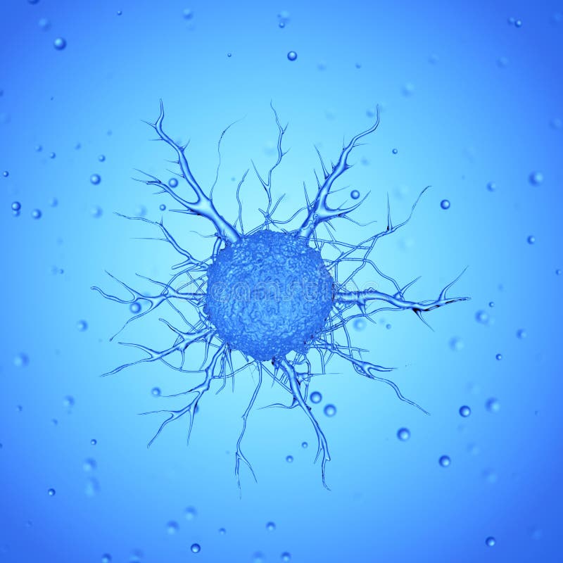 En cancercell royaltyfri illustrationer En cancercell royaltyfri illustrationer