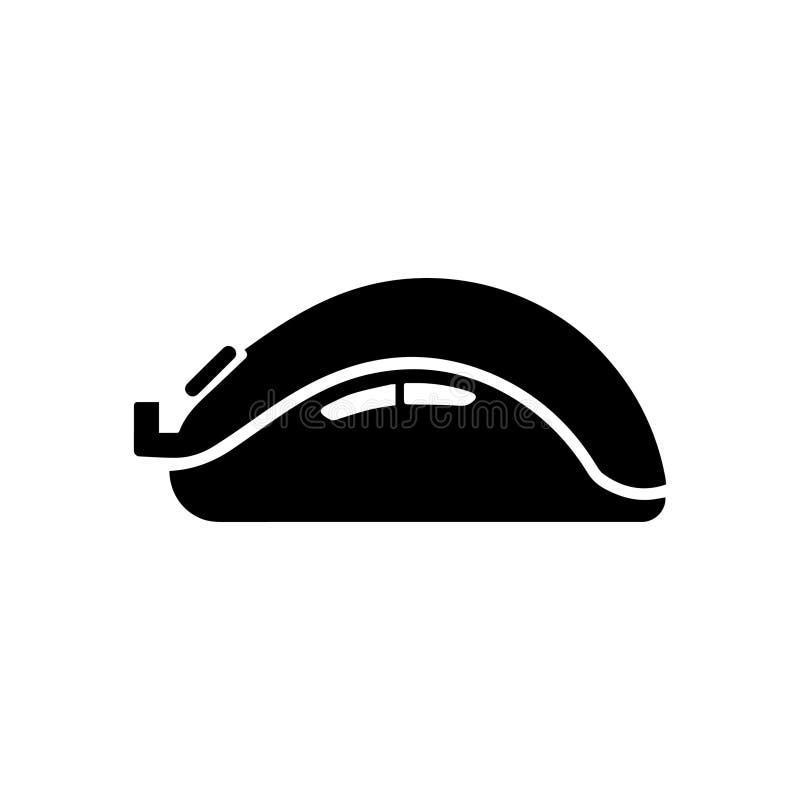 En datormusikon är en förenklad grafisk återgivning av en datormus royaltyfri illustrationer
