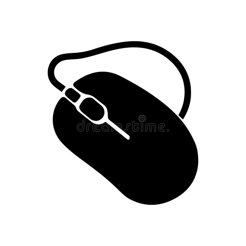 En datormusikon är en förenklad grafisk återgivning av en datormus stock illustrationer