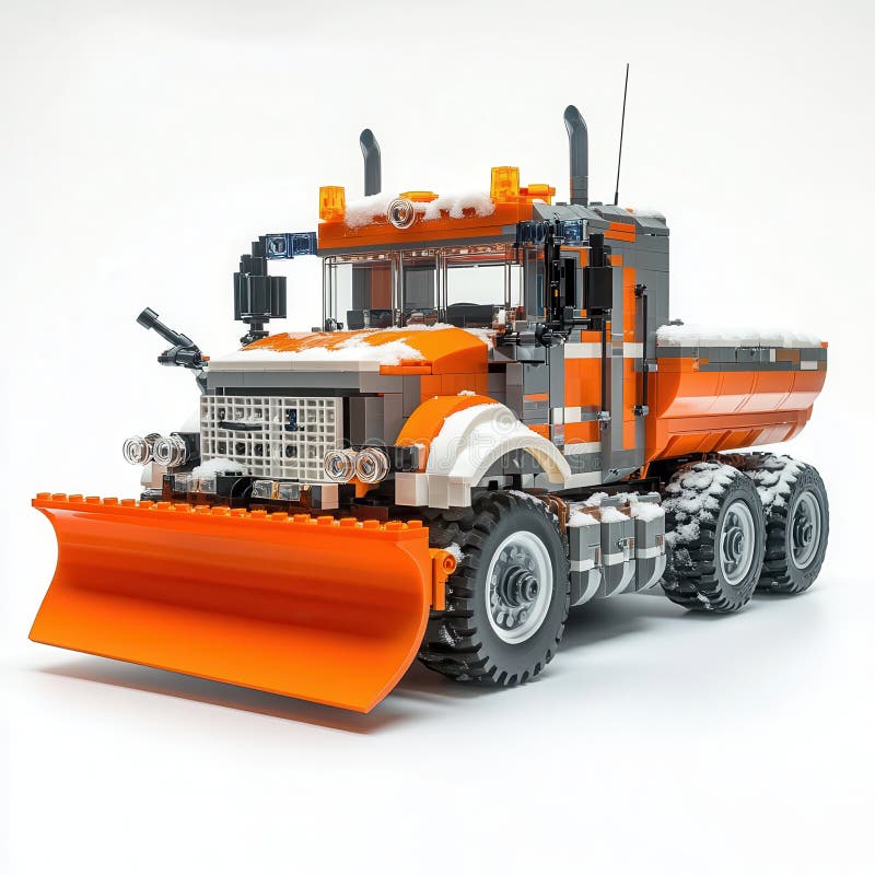 En detaljerad modell för en snöplog avsedd för vintervägtransport vektor illustrationer