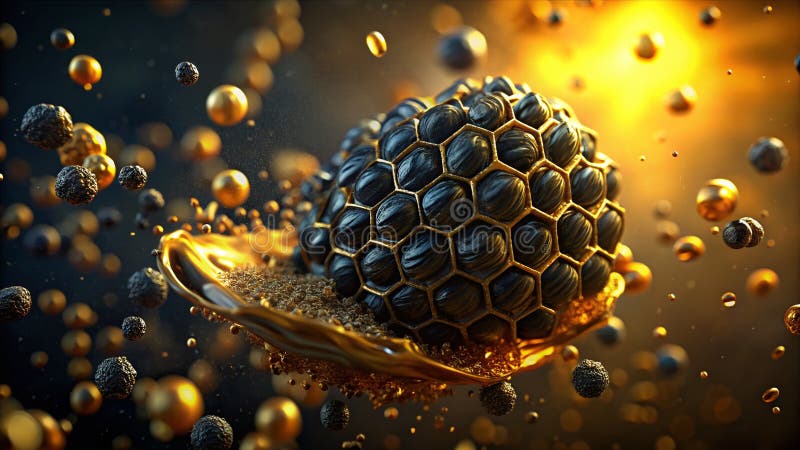 En Dreamlike Hello Life Black Cumin och Baby a Golden Elixir of Flavor and Texture Experience the captivtive royaltyfri illustrationer