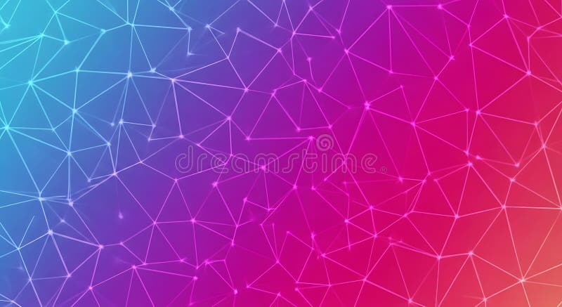 En dynamisk abstrakt bakgrund har ett geometriskt nätverk av sammanlänkade stock illustrationer