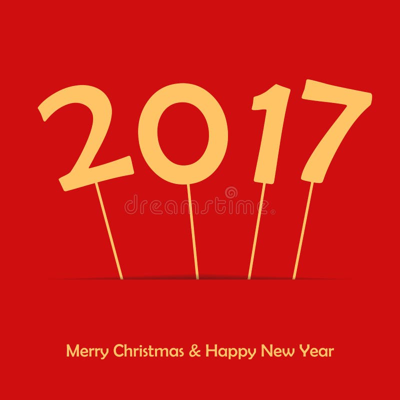 2017 en el palillo Feliz Año Nuevo y Feliz Navidad Fondo del cartel o de la tarjeta Plantilla de HNY para su stock de ilustración 2017 en el palillo Feliz Año Nuevo y Feliz Navidad Fondo del cartel o de la tarjeta Plantilla de HNY para su stock de ilustración