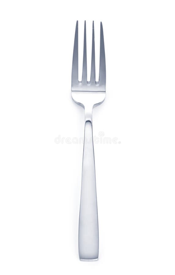 En gaffel på en vit bakgrund