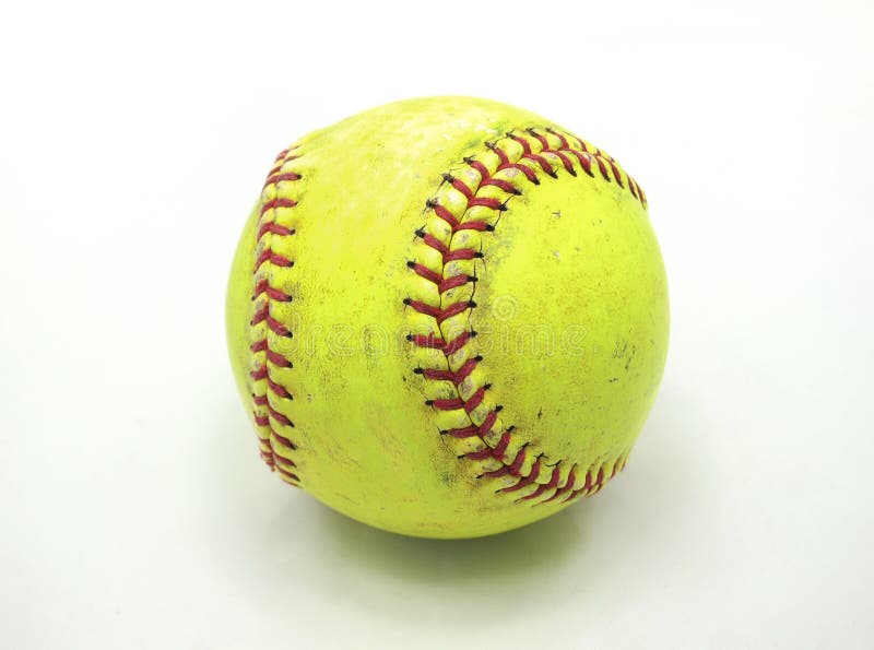 Gammal softball arkivbild Gammal softball arkivbild