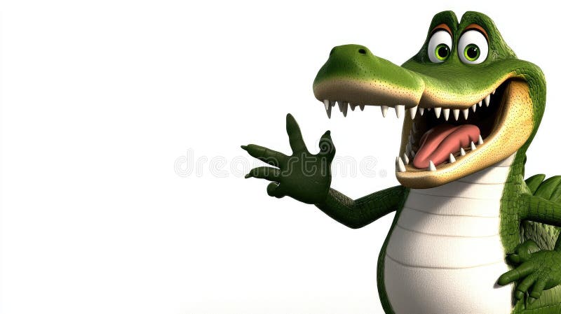 En glad alligator-signal lyser ljusa i en lekfull minimalistisk inställning som är redo för ett äventyr i ett dynamiskt. I ett livligt animerat område är en charmerande alligator med en stor grej stolt över att bjuda på glädje och nyfikenhet med sin lekande teckendesign.