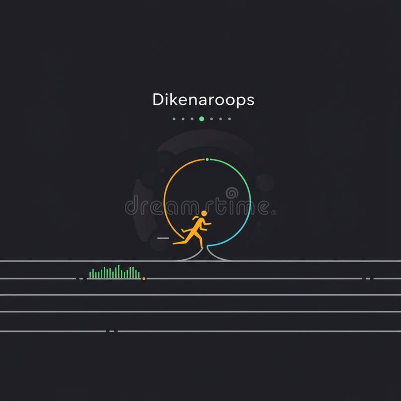 En grafisk representation har en minimalistisk design med mörk bakgrund. Vid royaltyfri illustrationer