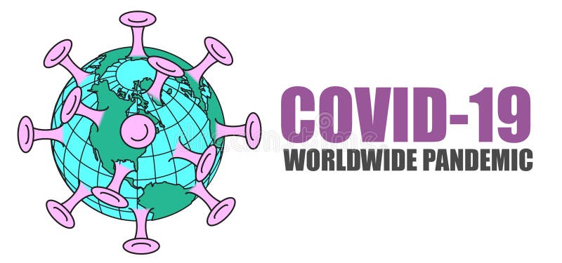 En grafisk återgivning av covid19 stock illustrationer