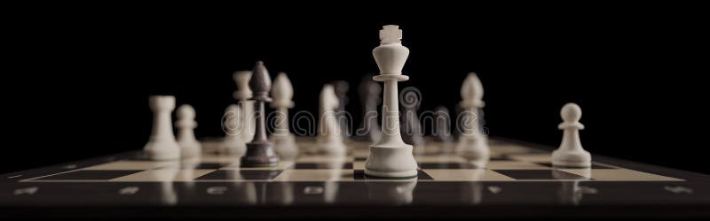En klassisk schackbrädelek som ett baner royaltyfri bild En klassisk schackbrädelek som ett baner royaltyfri bild
