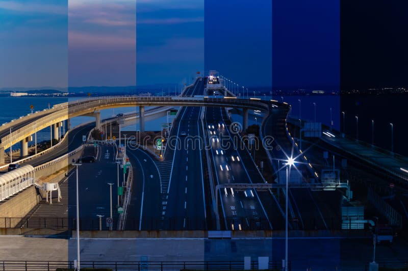 A dusk traffic jam on the highway at Tokyo bay area in Chiba. High quality photo. Kisarazu district Chiba Japan 01.30.2024 Here is the highway parking called UMIHOTARU PA in Chiba Japan. A dusk traffic jam on the highway at Tokyo bay area in Chiba. High quality photo. Kisarazu district Chiba Japan 01.30.2024 Here is the highway parking called UMIHOTARU PA in Chiba Japan.