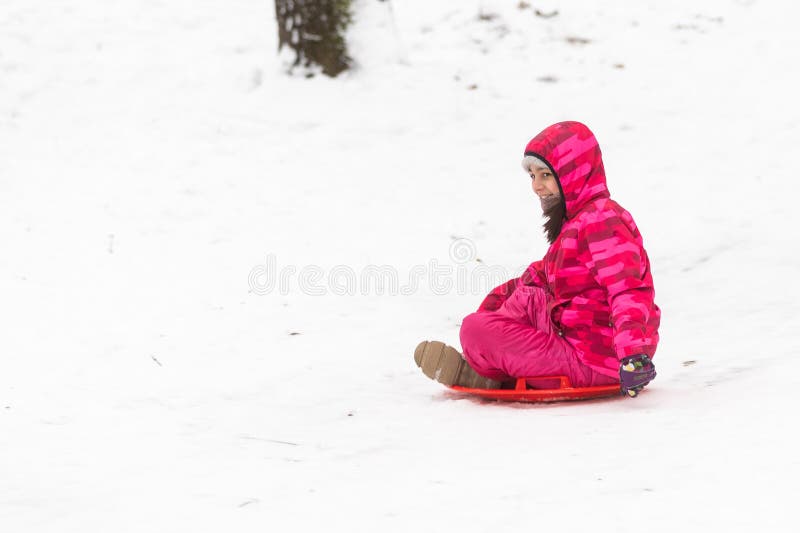 Pretty little girl wearing pink jacket. Pretty little girl wearing pink jacket