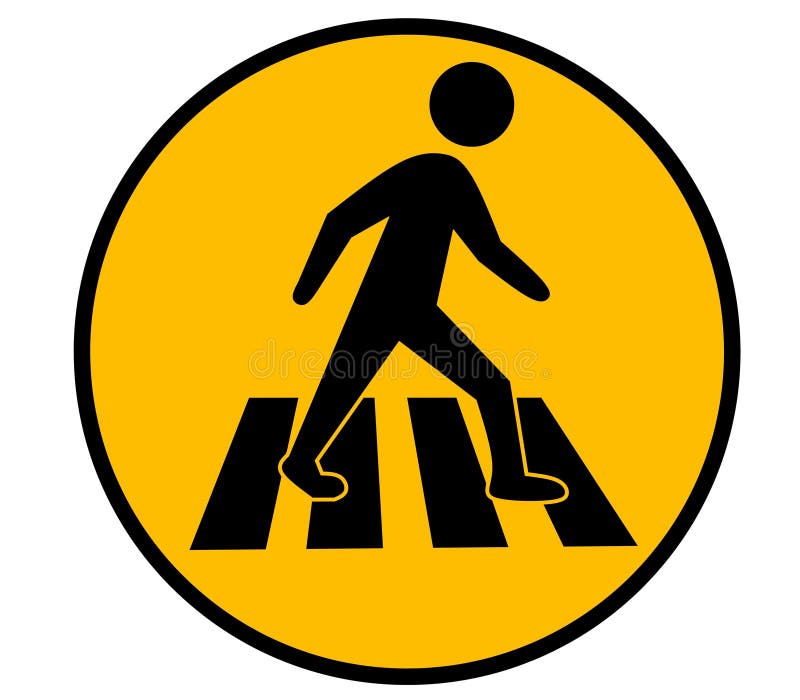 En logotyp eller ett symboldesignelement i form av en skylt för en vandrande person som är isolerad på vit bakgrund. En logotyp eller ikon i form av en skylt på en vandrande person som är isolerad på vit bakgrund