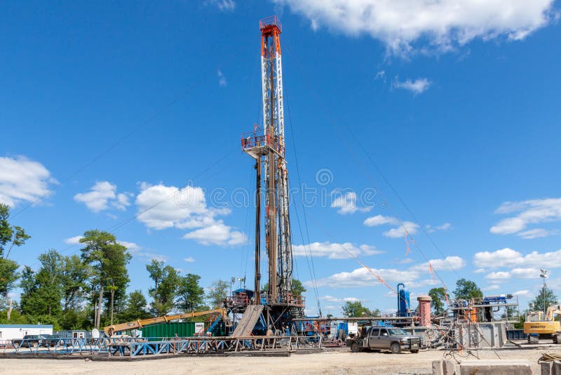 En Marcellus Shale Gas Site royaltyfri fotografi En Marcellus Shale Gas Site royaltyfri fotografi