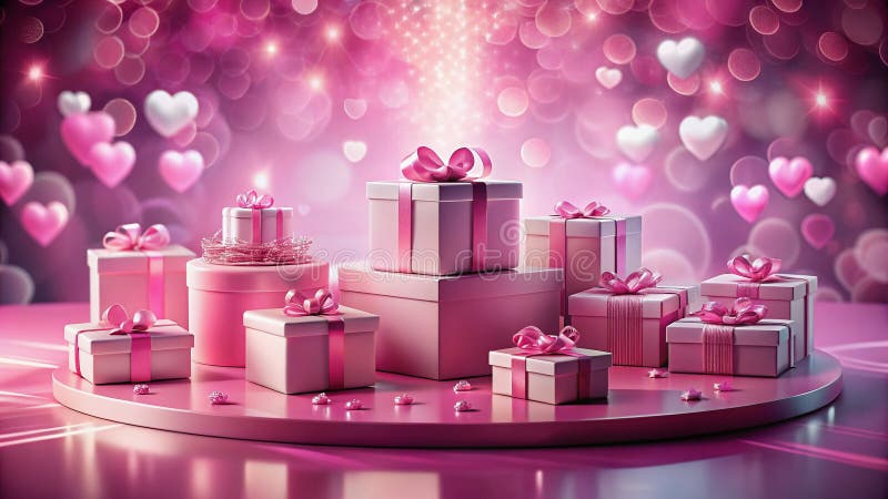 En mjuk rosa samling som gjorts med en häpnadsväckande 3D-detalj med lång exponering. royaltyfri illustrationer