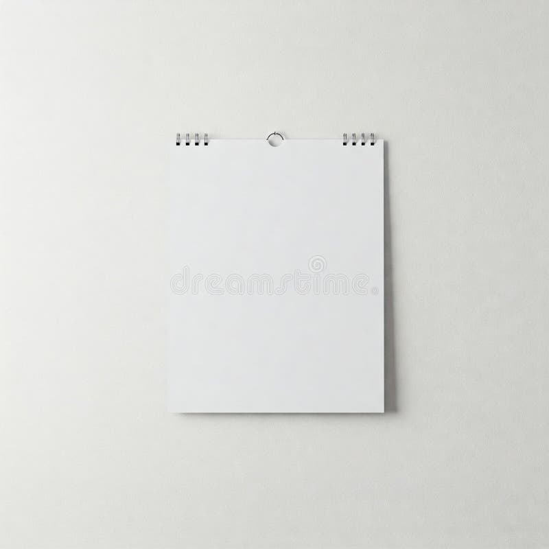 En mockvit kalender på en vägg vektor illustrationer