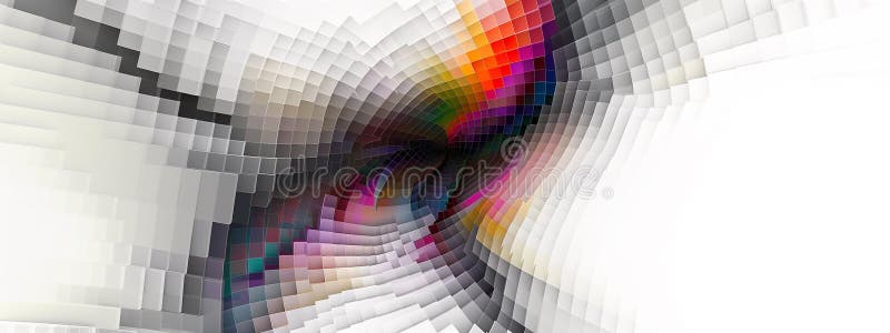 En mätande abstrakt kaleidoskop med vibrerande nyanser och geometriska former. royaltyfri illustrationer