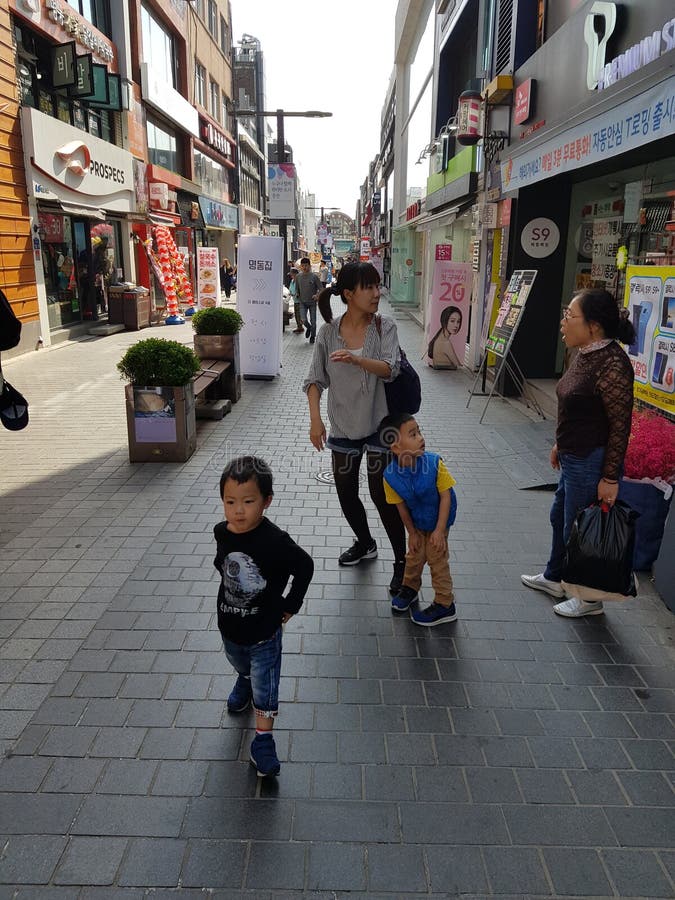 En plats på gatan av Sydkorea fotografering för bildbyråer En plats på gatan av Sydkorea fotografering för bildbyråer