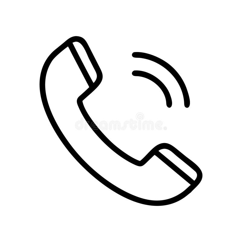 En samtalsikon är en förenklad bild av en telefon royaltyfri illustrationer