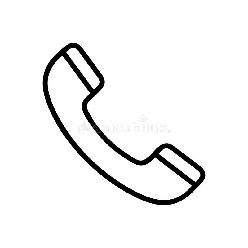 En samtalsikon är en förenklad bild av en telefon royaltyfri illustrationer