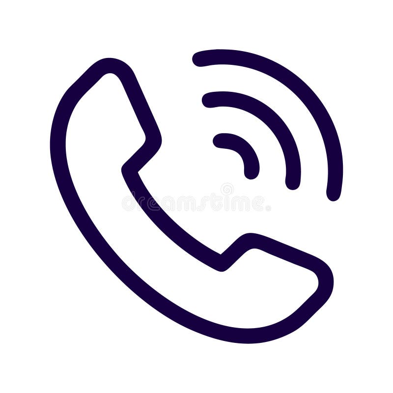 En samtalsikon är en förenklad bild av en telefon vektor illustrationer