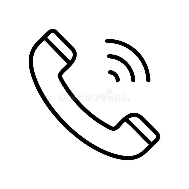 En samtalsikon är en förenklad bild av en telefon stock illustrationer