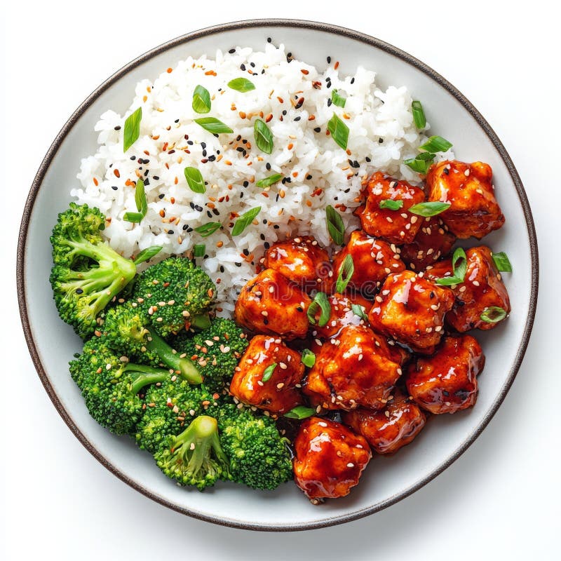 En servering av vildsint kycklingsvamp och broccoli stjäl friterad i en genomskinlig bakgrund royaltyfri fotografi