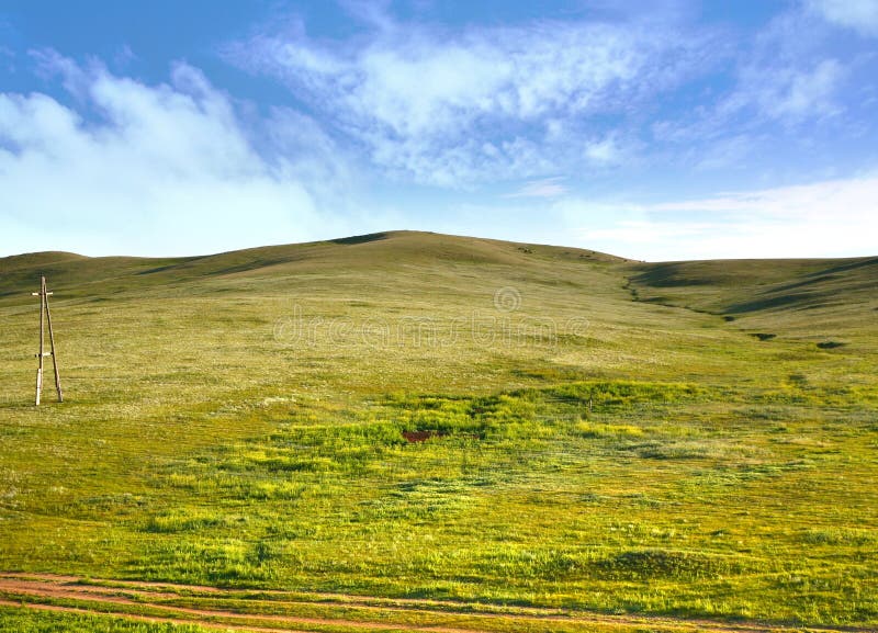 En sikt från detSiberian drevet på Ulaanbaatar, Mongoliet arkivbild En sikt från detSiberian drevet på Ulaanbaatar, Mongoliet arkivbild
