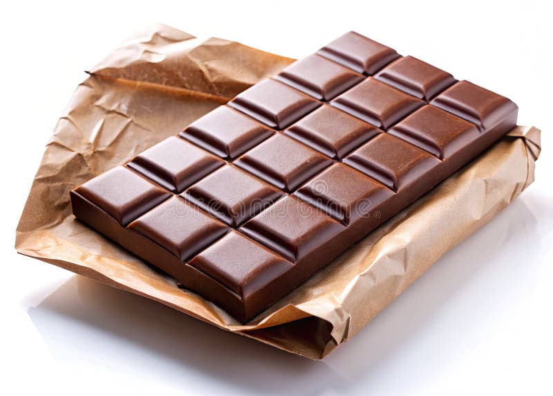 En slutvy över en klart omsluten chokladstapels expertregel med tre sammansättningar i matfotografi stock illustrationer