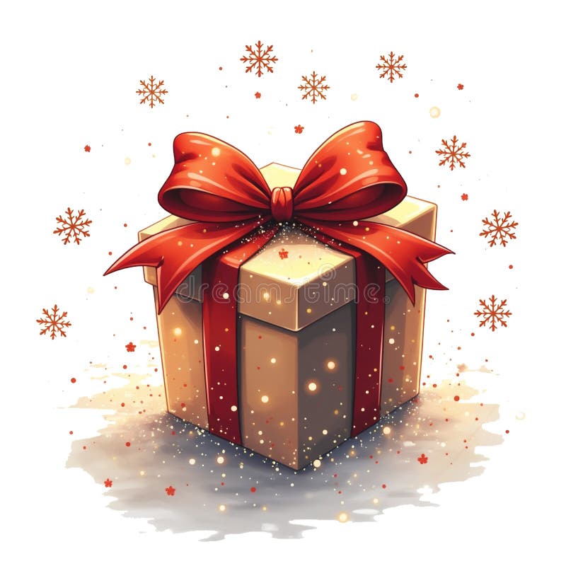 En snygg julklapp med omslagna julklappar stock illustrationer