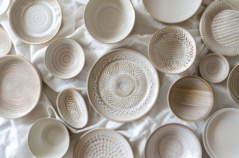 A stack of clean white dishes is neatly arranged on top of a wooden table. The plates and bowls are uniform in color and size, creating a simple and organized display. AI Generative AI generated. A stack of clean white dishes is neatly arranged on top of a wooden table. The plates and bowls are uniform in color and size, creating a simple and organized display. AI Generative AI generated